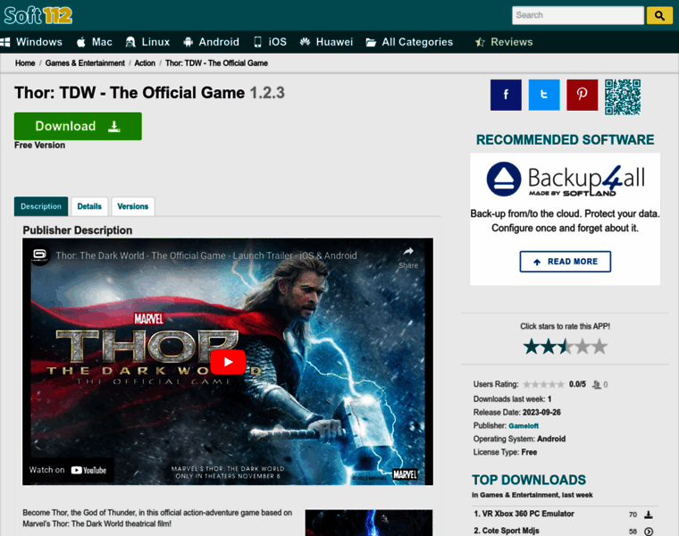 Thor-tdw-the-official-game.soft112.com thumbnail
