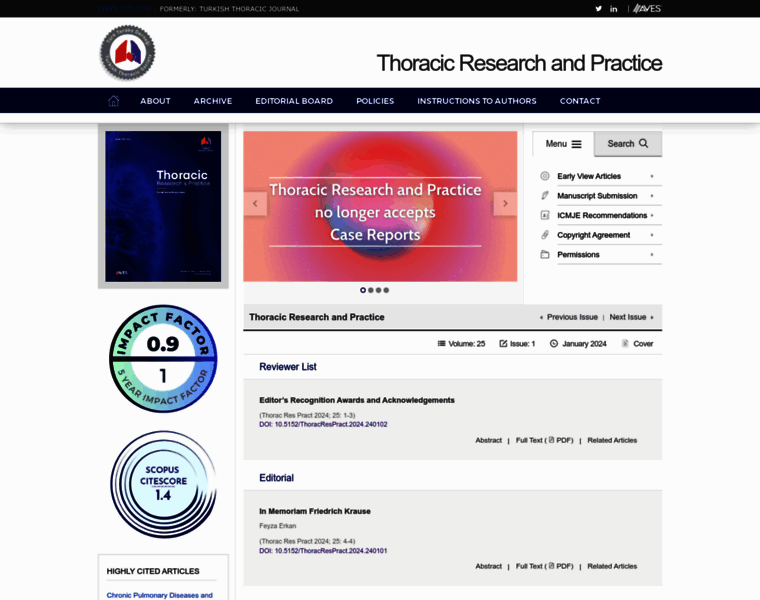 Thoracrespract.org thumbnail