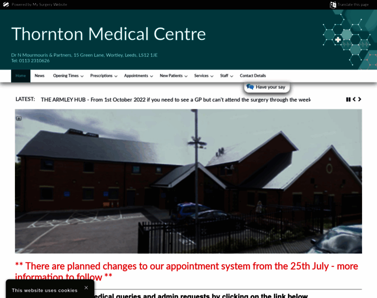 Thorntonmedicalcentre.nhs.uk thumbnail