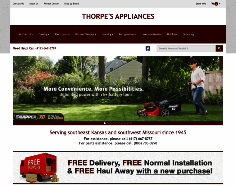 Thorpesappliances.com thumbnail