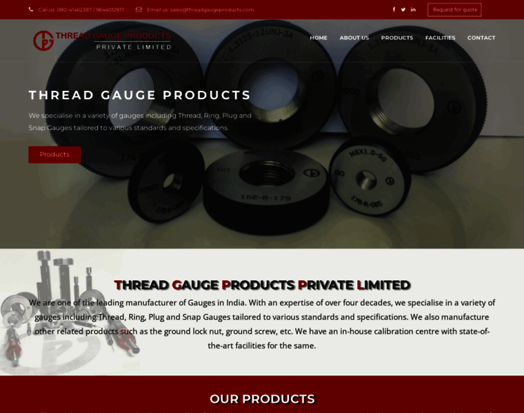 Threadgaugeproducts.com thumbnail