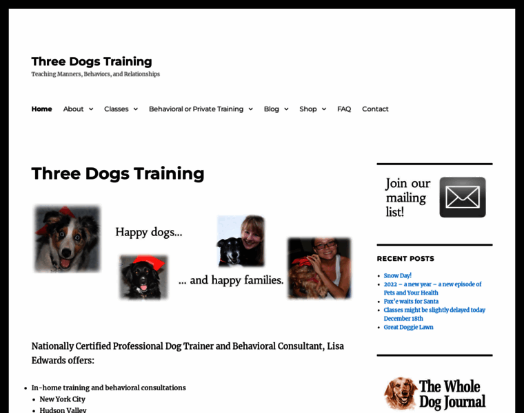 Threedogstraining.com thumbnail