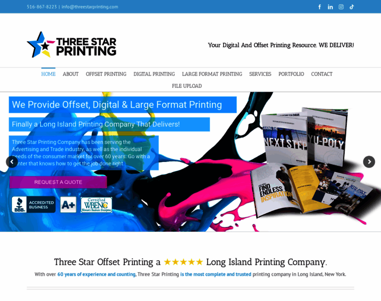 Threestarprinting.com thumbnail