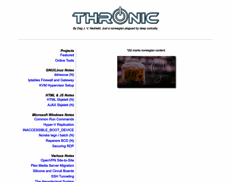 Thronic.com thumbnail