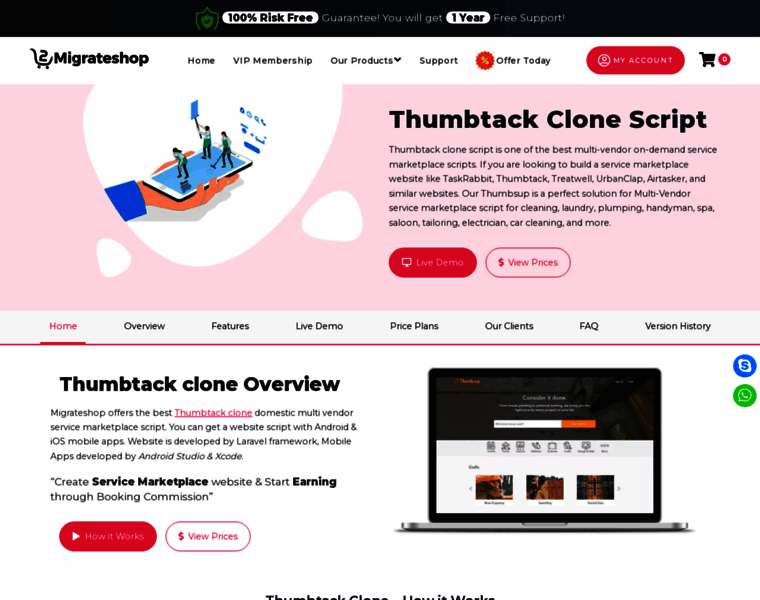 Thumbtackclonescript.migrateshop.com thumbnail