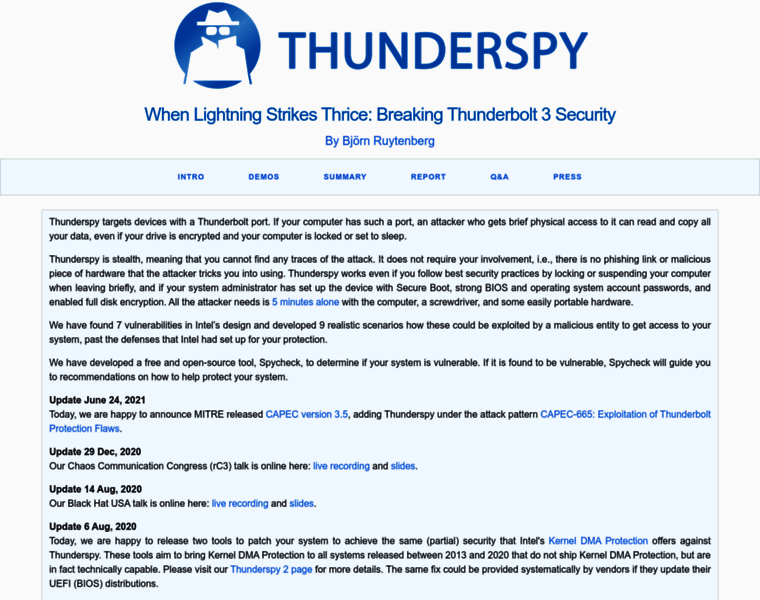 Thunderspy.io thumbnail