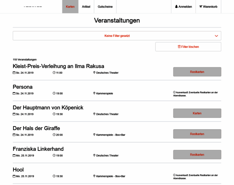 Ticket.deutschestheater.de thumbnail Ticket.deutschestheater.de thumbnail