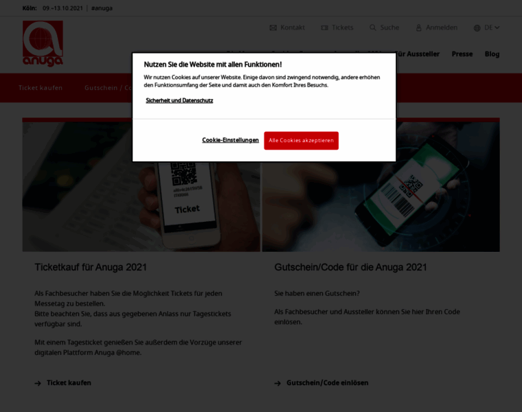 Tickets.anuga.de thumbnail
