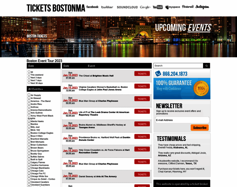 Ticketsbostonma.com thumbnail