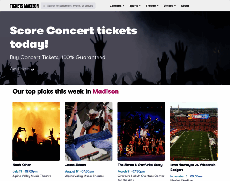 Ticketsmadison.net thumbnail