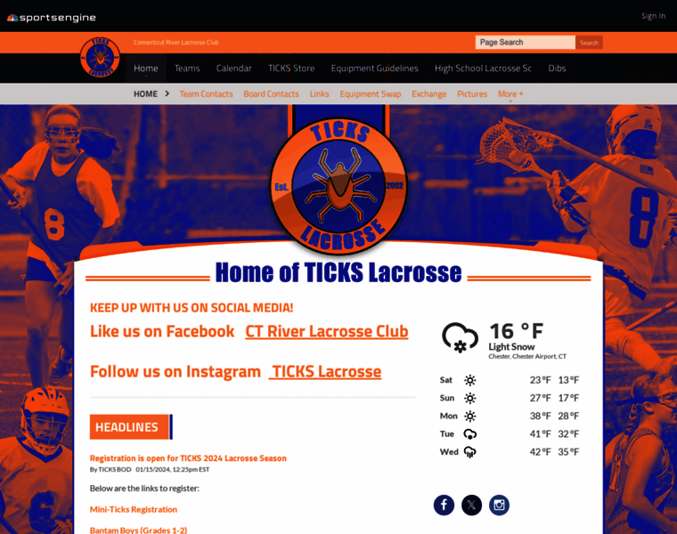Tickslacrosse.com thumbnail