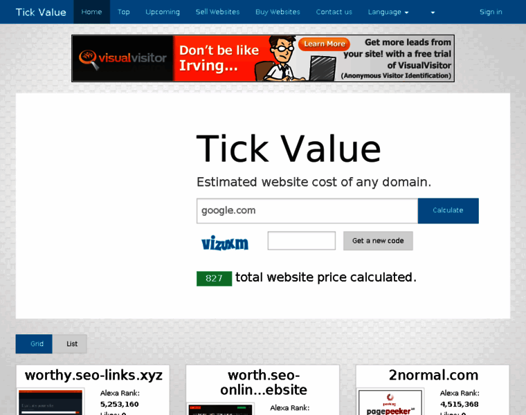 Tickvalue.com thumbnail