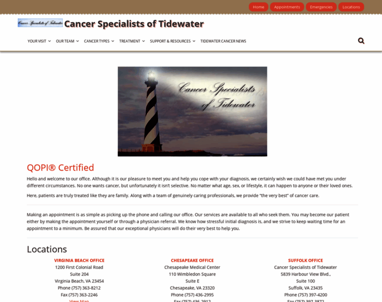 Tidewatercancer.com thumbnail