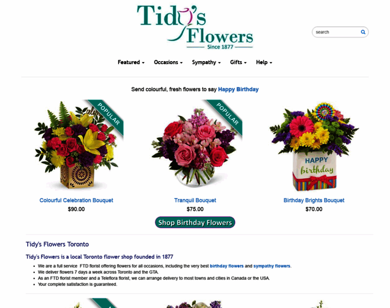 Tidysflowers.com thumbnail
