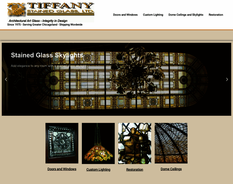 Tiffanystainedglass.com thumbnail