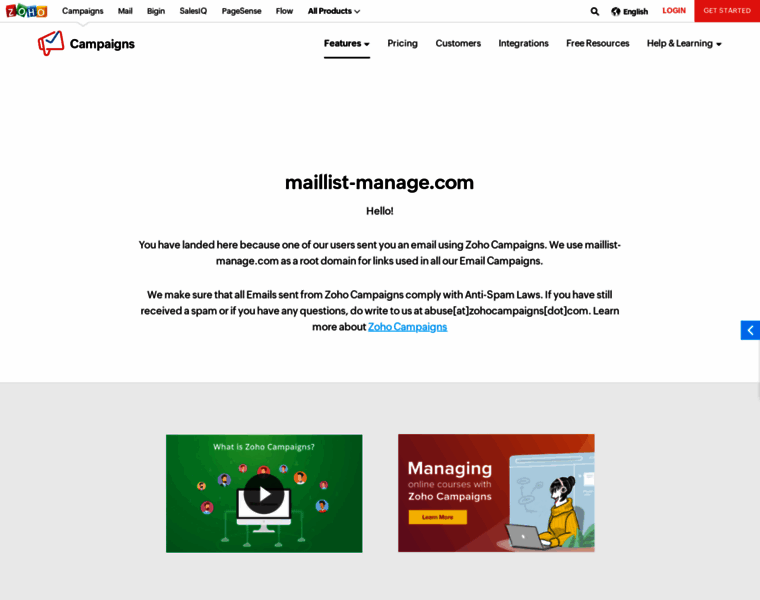 Tiger.maillist-manage.com thumbnail