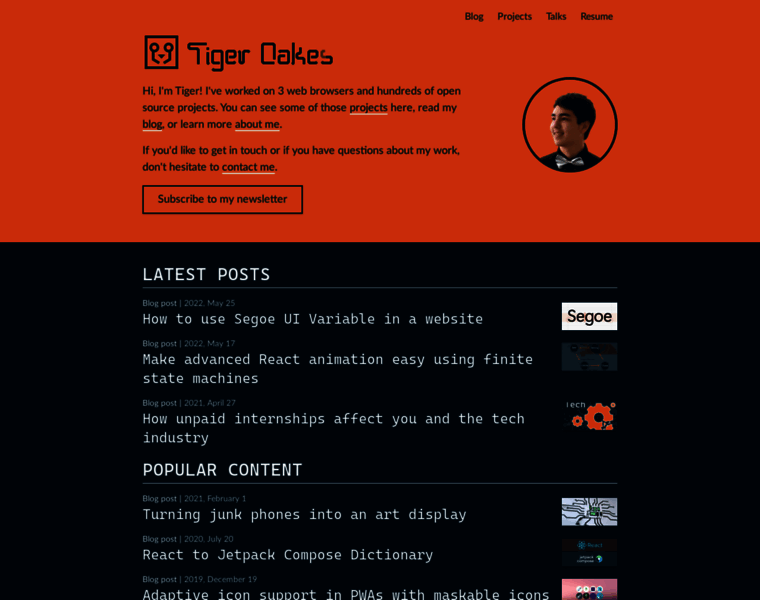 Tigeroakes.com thumbnail