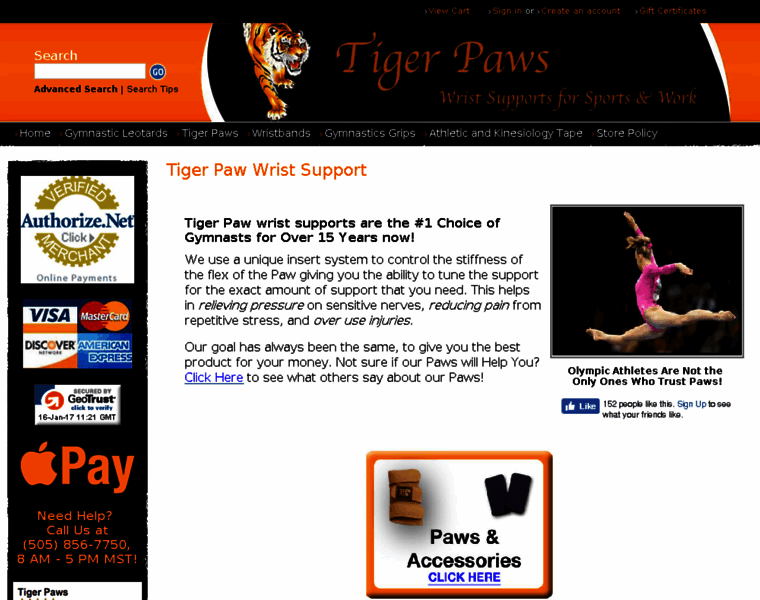 Tigerpawwristsupports.com thumbnail