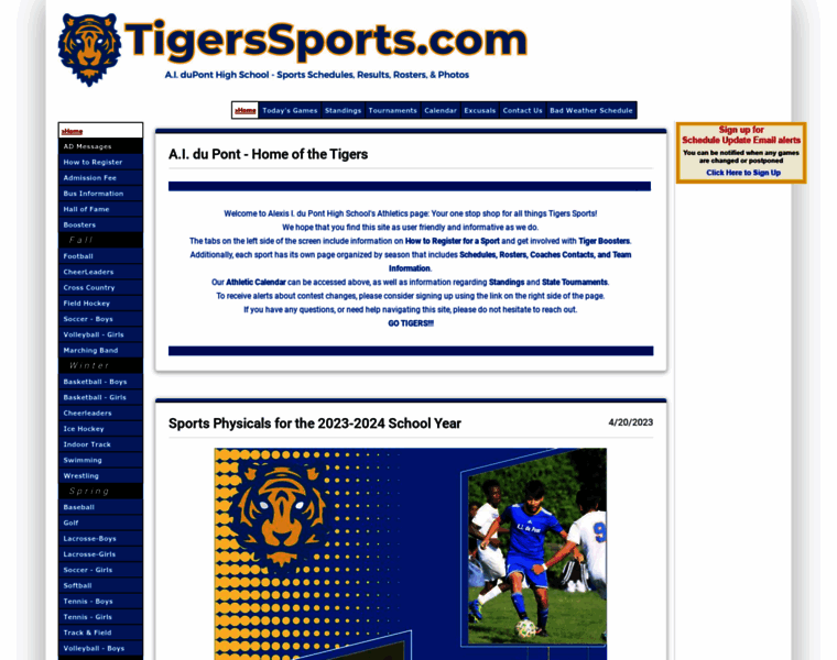 Tigerssports.com thumbnail