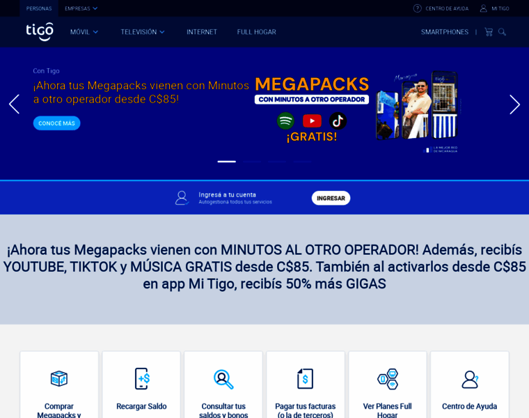 Tigo.com.ni thumbnail