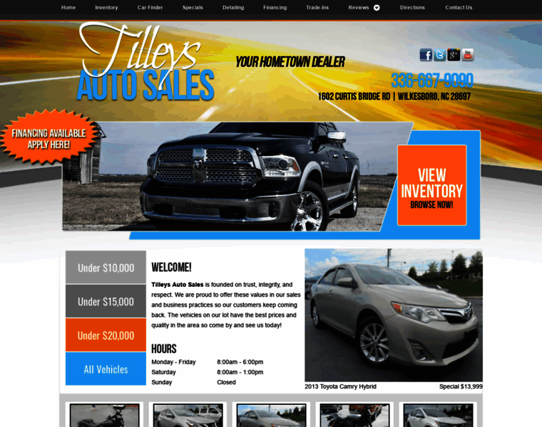 Tilleyautosales.com thumbnail
