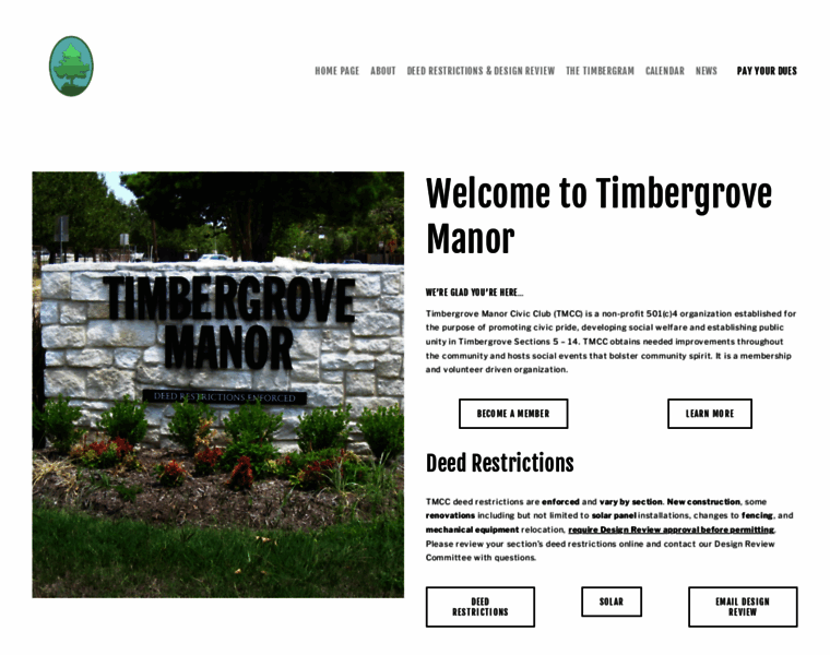 Timbergrove.org thumbnail