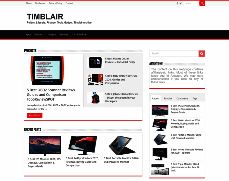 Timblair.net thumbnail