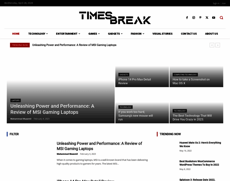 Timesbreak.com thumbnail