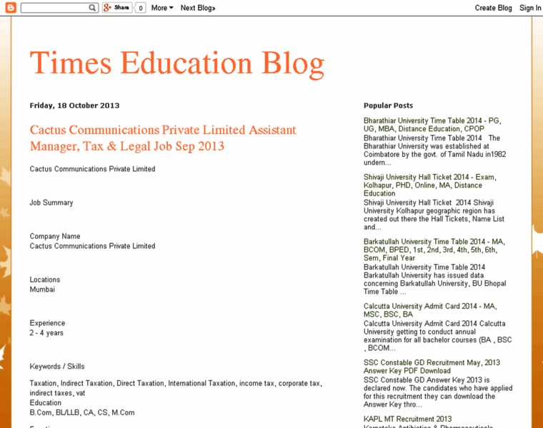 Timeseducationblog.in thumbnail Timeseducationblog.in thumbnail