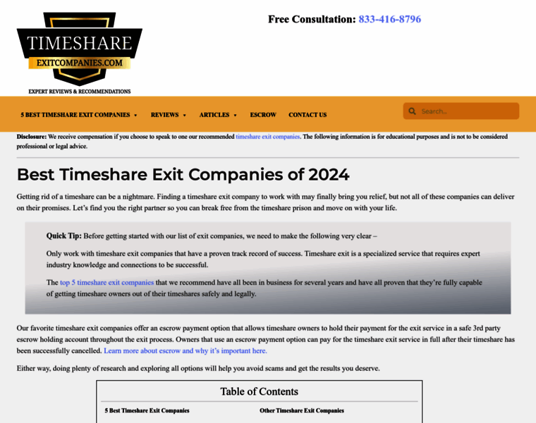 Timeshareexitcompanies.com thumbnail