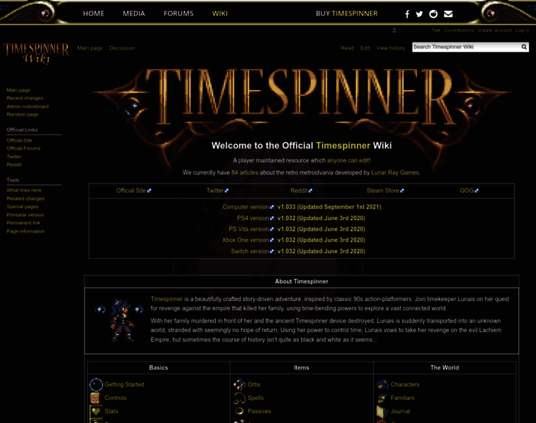 Timespinnerwiki.com thumbnail