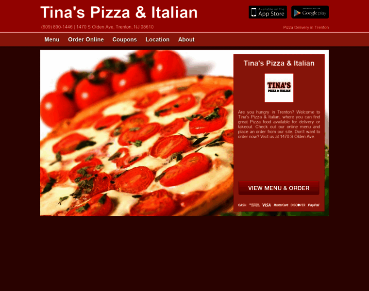 Tinas-pizza.com thumbnail