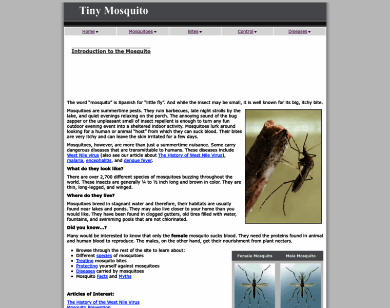 Tinymosquito.com thumbnail