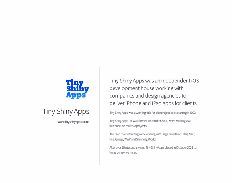 Tinyshinyapps.co.uk thumbnail