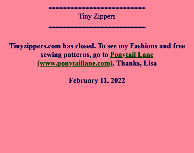 Tinyzippers.com thumbnail