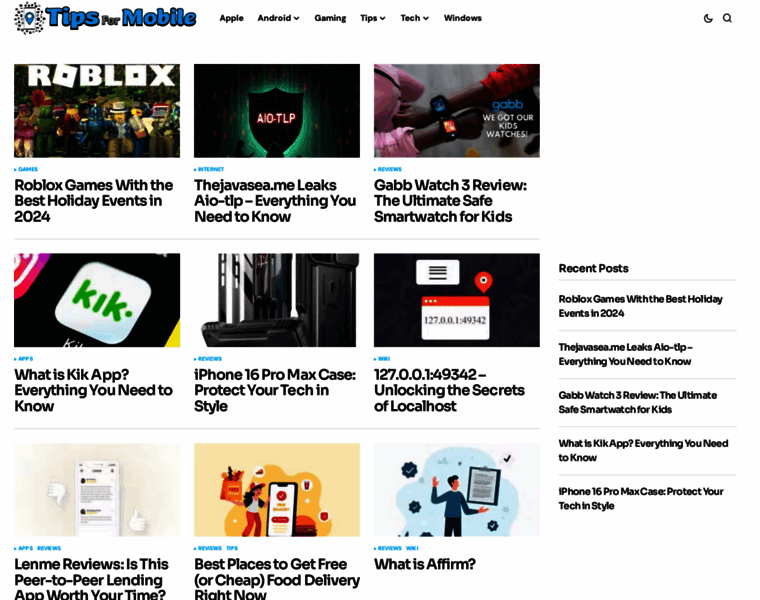 Tipsformobile.com thumbnail