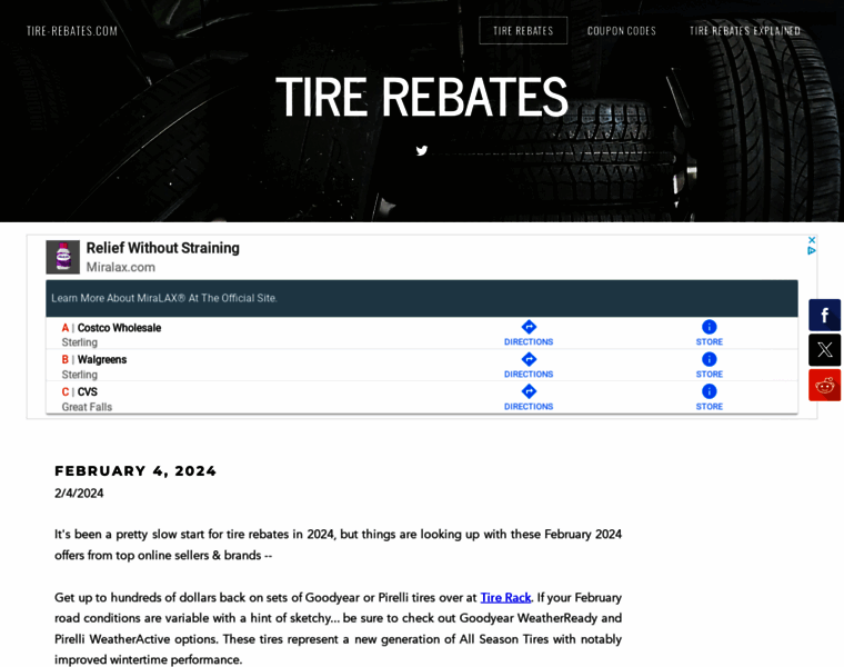 Tire-rebates.com thumbnail