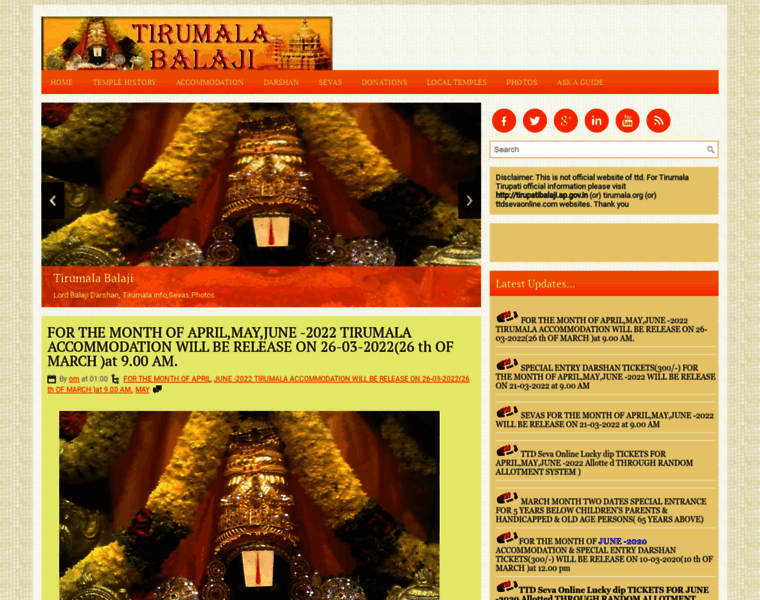 Tirumalabalaji.in thumbnail