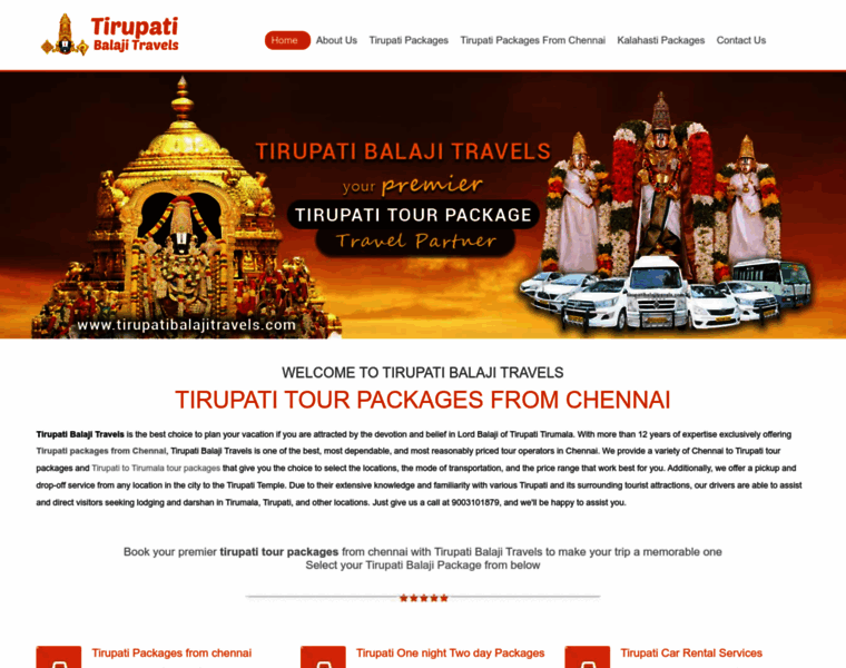 Tirupatibalajitravels.com thumbnail