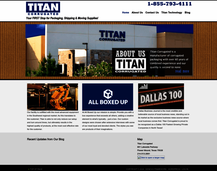 Titancorrugated.com thumbnail