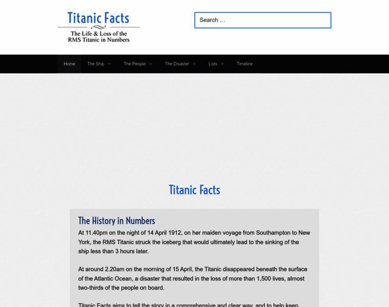 Titanicfacts.net thumbnail
