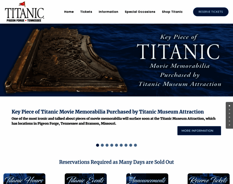 Titanicpigeonforge.com thumbnail