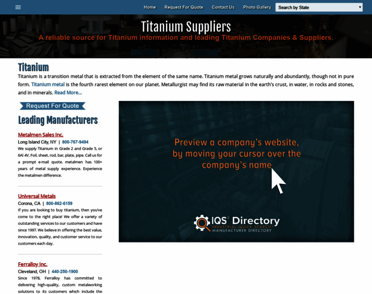 Titaniummanufacturers.com thumbnail