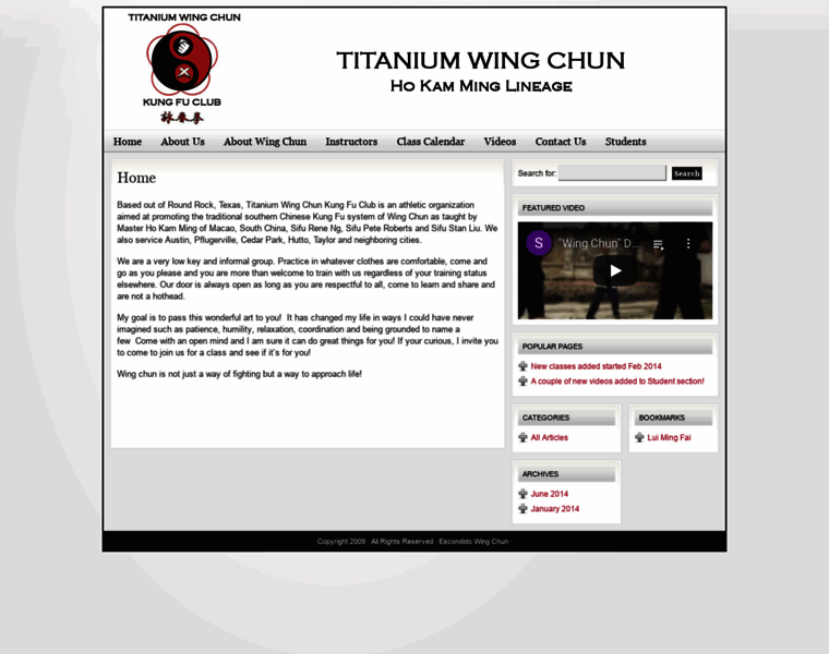 Titaniumwingchun.com thumbnail