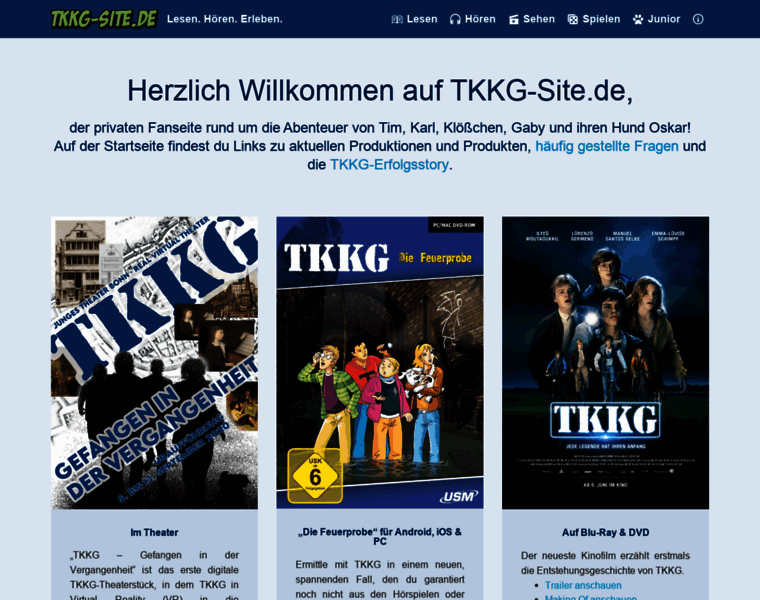 Tkkg-site.de thumbnail