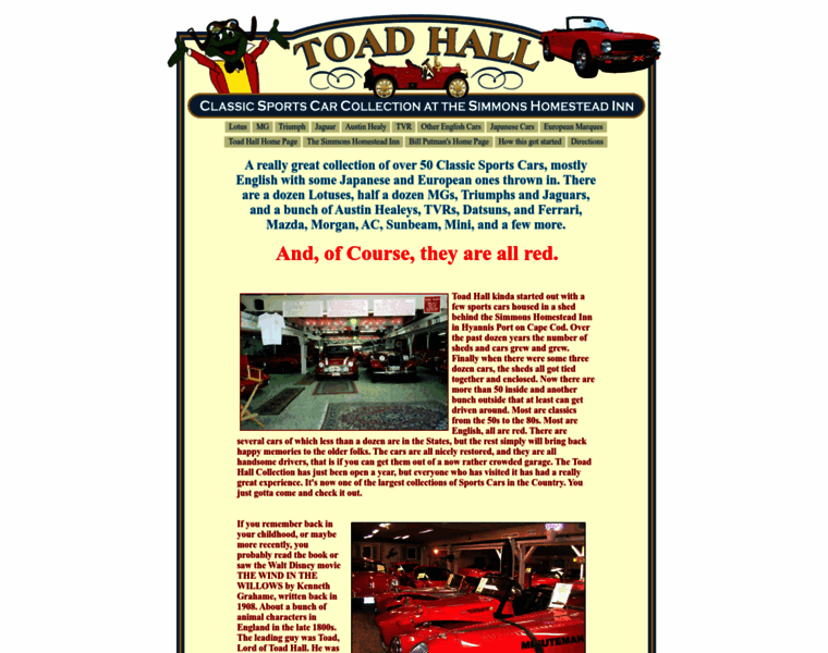 Toadhallcars.com thumbnail