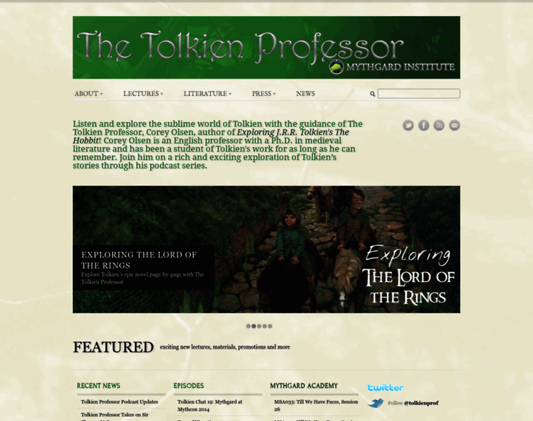 Tolkienprofessor.com thumbnail