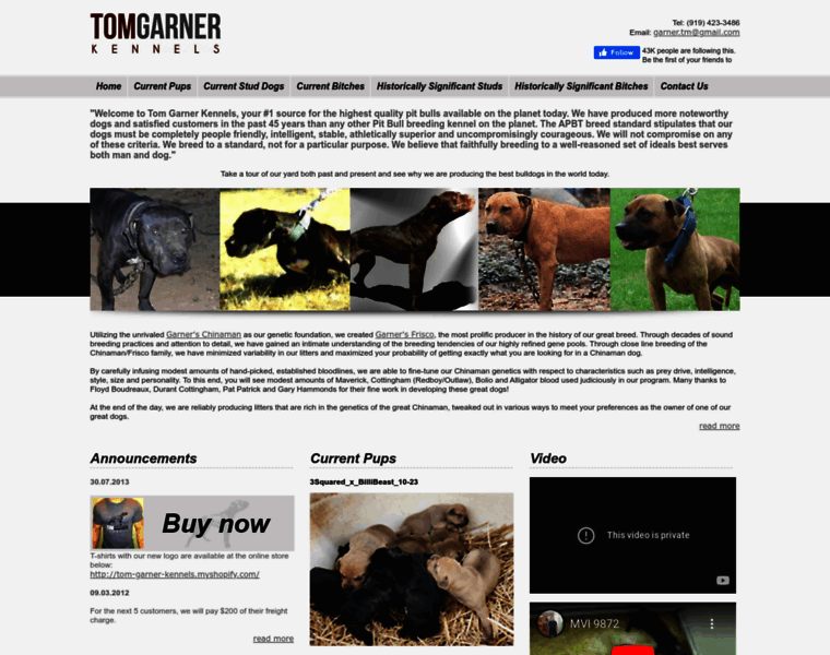 Tom-garner-kennels.com thumbnail