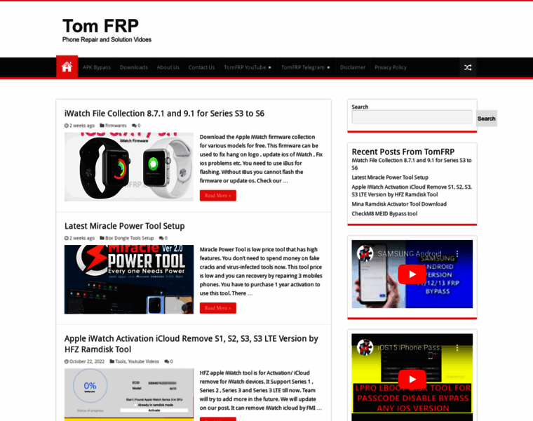 Tomfrp.com thumbnail