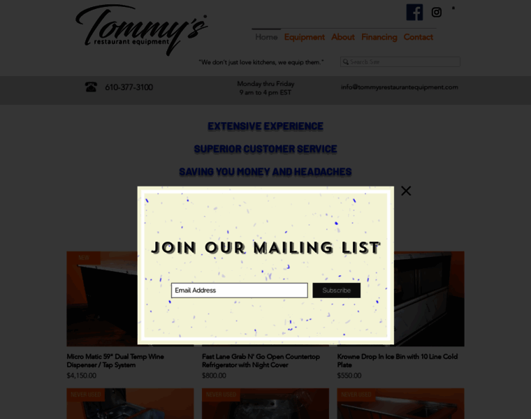 Tommysrestaurantequipment.com thumbnail